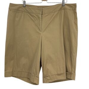 Lane Bryant Khaki Bermuda Shorts Size 22 womens plus twill bottoms